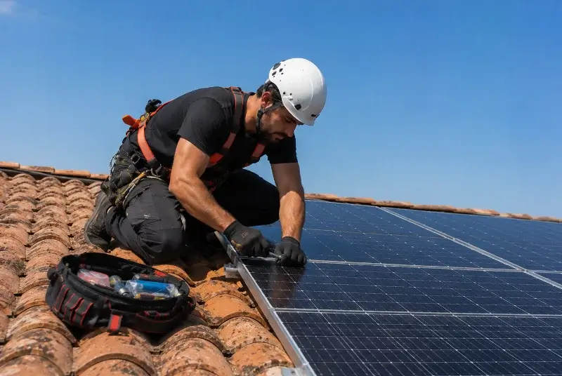 Maintenance et monitoring de panneaux solaires à Souanyas